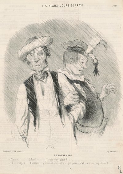 Vastenavond door Honoré Daumier