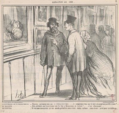 De schilder die een afgewezen schilderij had door Honoré Daumier