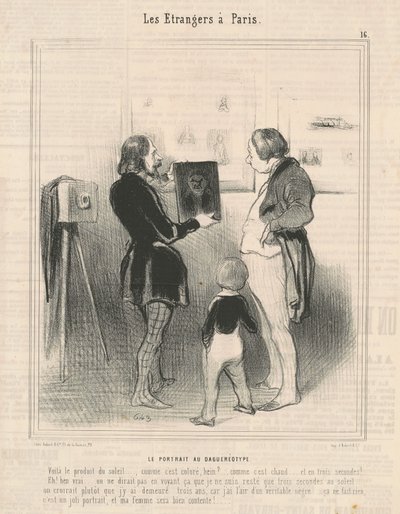Het portret met de daguerreotypie door Honoré Daumier