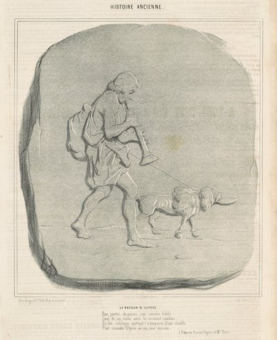 De terugkeer van Odysseus door Honoré Daumier