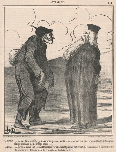 De soldaat... Ik weet... door Honoré Daumier