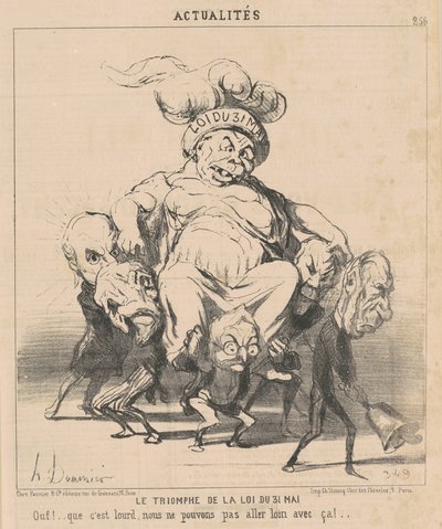 De triomf van de wet van 31 mei door Honoré Daumier