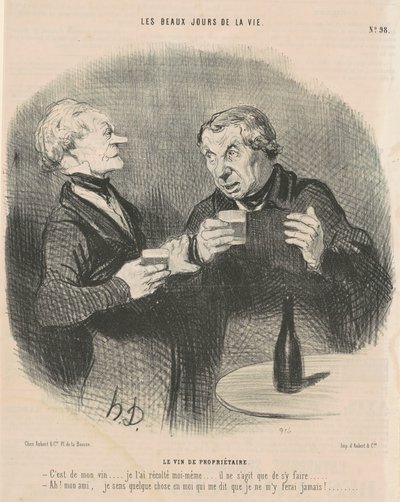 De wijn van de eigenaar door Honoré Daumier