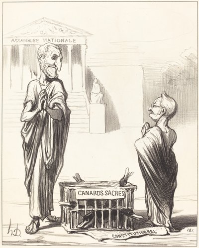 De voortekenen van het rijk... door Honoré Daumier