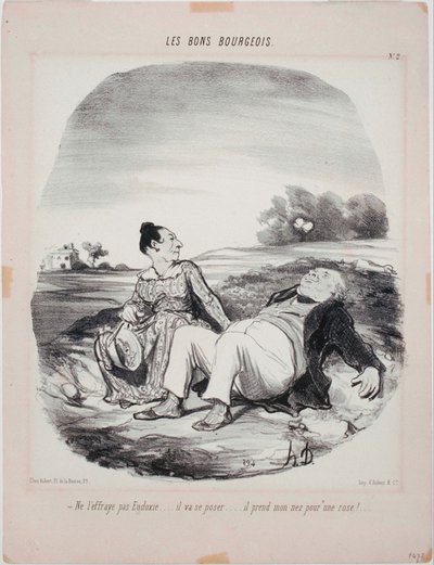 De Goede Burgers - Maak haar niet bang Eudoxie door Honoré Daumier