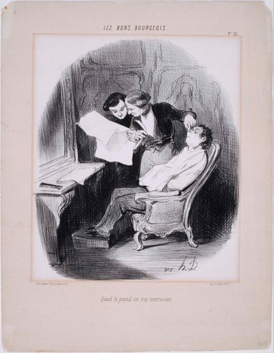 De Goede Burgers - Wanneer de krant te interessant is door Honoré Daumier