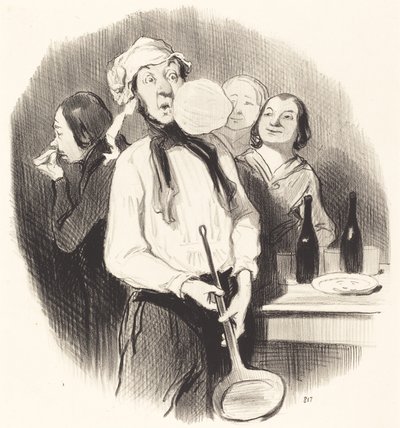 Les Crêpes door Honoré Daumier