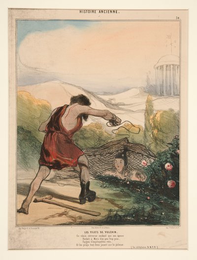 Les Filets de Vulcain door Honoré Daumier