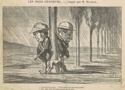 De mooie jagers door Honoré Daumier