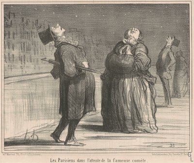 De Parijzenaars in afwachting van de ... door Honoré Daumier
