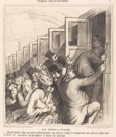 De Plezier Treinen door Honoré Daumier