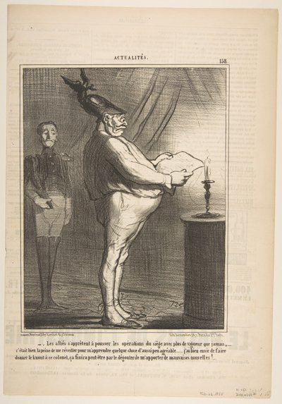 De bondgenoten bereiden zich voor om de belegeringsoperaties met meer kracht voort te zetten, 26 februari 1855 door Honoré Daumier