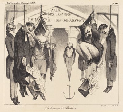 De eer van het Pantheon door Honoré Daumier