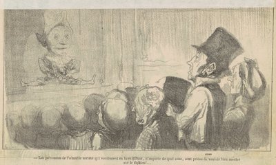De mensen van de vriendelijke samenleving die ... door Honoré Daumier