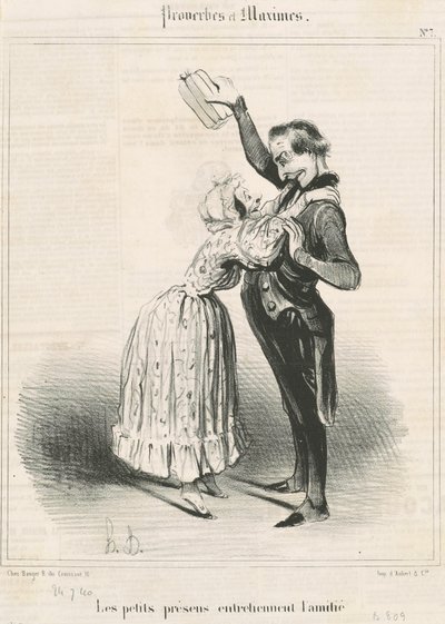 De kleine geschenken ... door Honoré Daumier