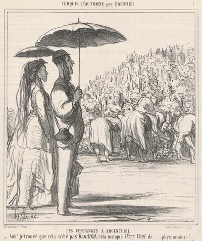 De wijnoogst in Argenteuil door Honoré Daumier
