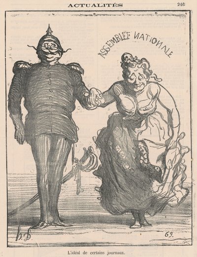 Het ideaal van sommige kranten door Honoré Daumier