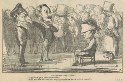 De onvergelijkbare slaapwandelaar door Honoré Daumier