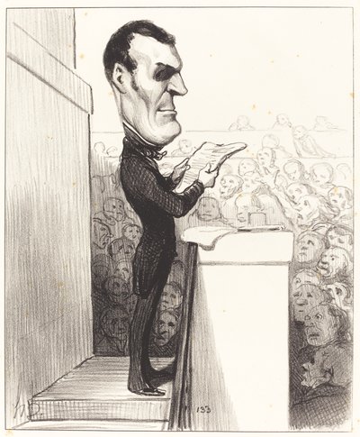 M.L.P.F. Esquirou de Parieu door Honoré Daumier