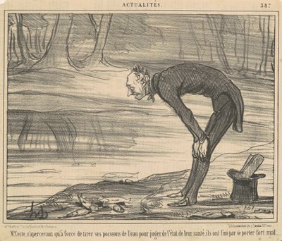 M. Coste, zich realiserend dat door te trekken door Honoré Daumier