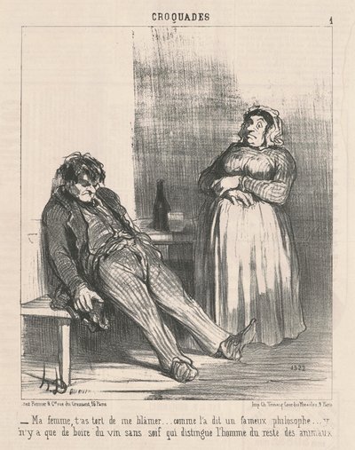 Mijn vrouw, je hebt ongelijk om me te beschuldigen door Honoré Daumier