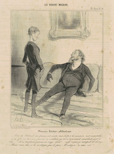 Macaire Erfgenaam-Filantroop door Honoré Daumier