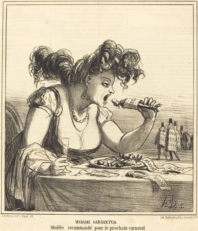 Mevrouw Gargantua door Honoré Daumier