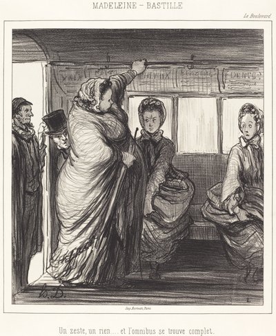 Madeleine-Bastille door Honoré Daumier