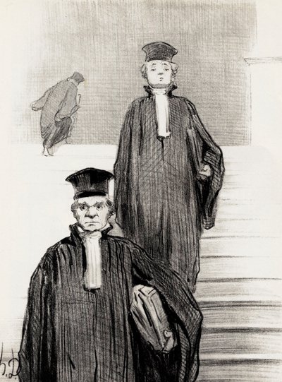 Hoofdstaircase van het Paleis van Justitie, 1848 door Honoré Daumier