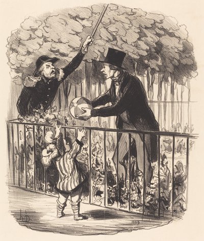 Maar ik zeg je dat het zijn ballon is... door Honoré Daumier
