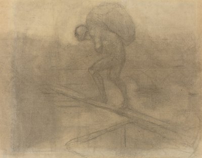 Man die een Zak Draagt door Honoré Daumier