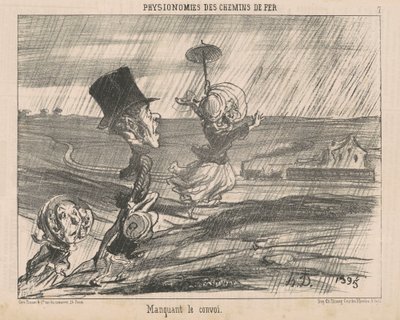 De trein missen door Honoré Daumier
