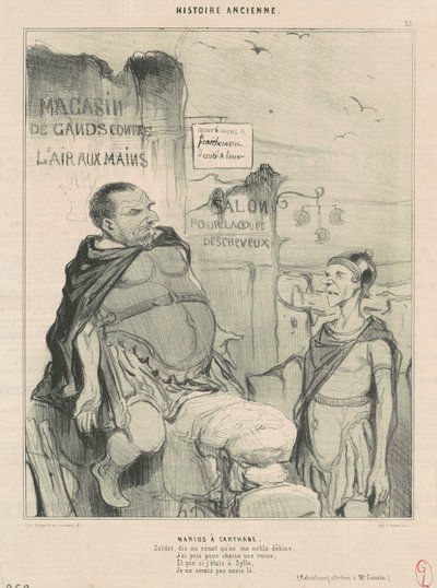 Marius in Carthago door Honoré Daumier