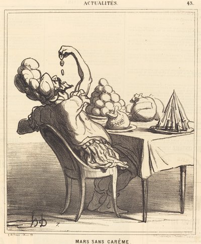 Mars zonder vasten door Honoré Daumier