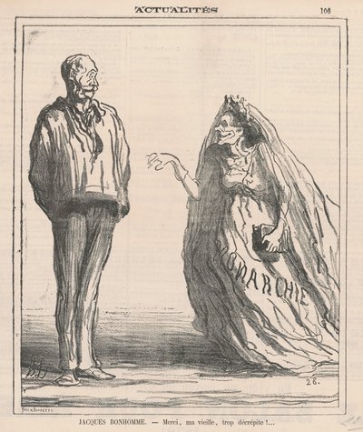 Dank je, oude, te vervallen! ... door Honoré Daumier