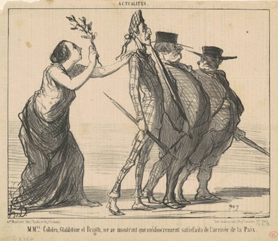 Mevrouwen Cobden, Gladstone en Bright... door Honoré Daumier