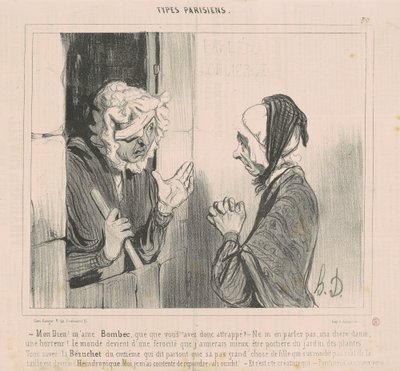 Mijn god! Mevrouw Bombec, wat heeft u gevangen? door Honoré Daumier