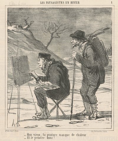 Mijn oude, je schilderij mist warmte... door Honoré Daumier