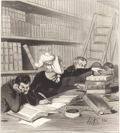 Meneer, pardon als ik u een beetje stoor... door Honoré Daumier