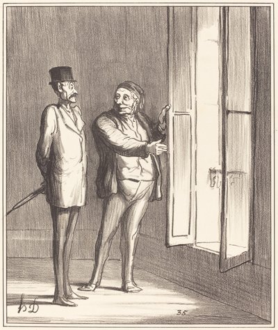 Monsieur zal hier heel goed zijn... door Honoré Daumier