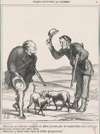 Meneer, gezien de volledige afwezigheid... door Honoré Daumier