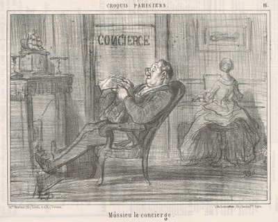 Mossieu de conciërge door Honoré Daumier