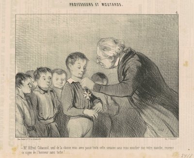 De heer Alfred Cabassol ... ontvang dit teken van eer ... door Honoré Daumier