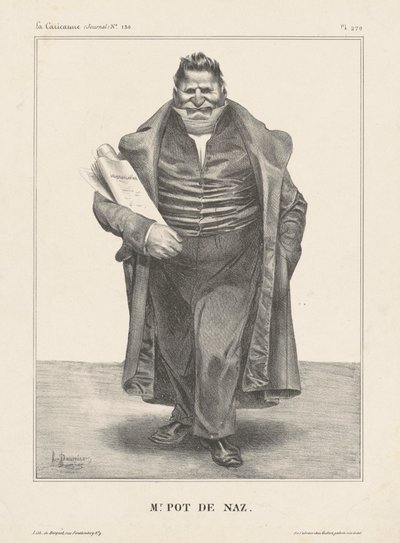 Meneer Pot de Noz. door Honoré Daumier