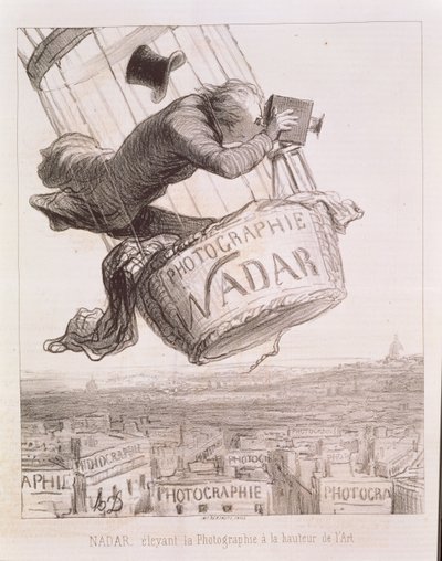 Nadar (1820-1910) verheft fotografie tot de hoogte van kunst, gepubliceerd in 1862 door Honoré Daumier