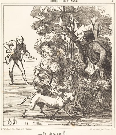 Niet schieten!!! door Honoré Daumier