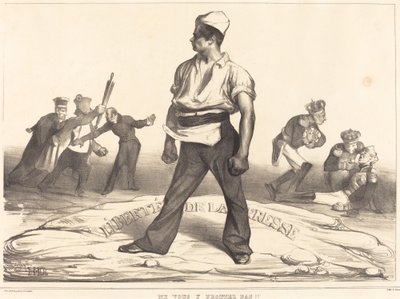 Ne vous y frottez pas!! door Honoré Daumier