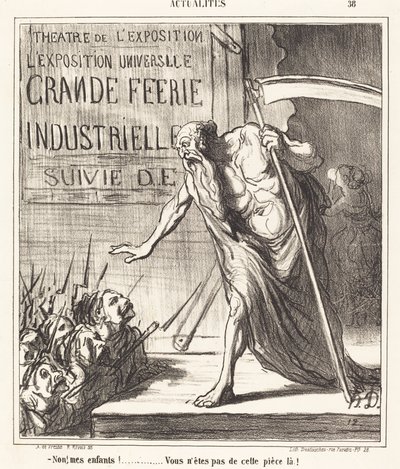 Nee... je bent niet van dit stuk! door Honoré Daumier