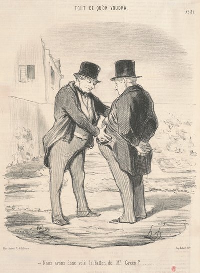 Hebben we dan de Ballon van Mr. Green Gestolen? door Honoré Daumier