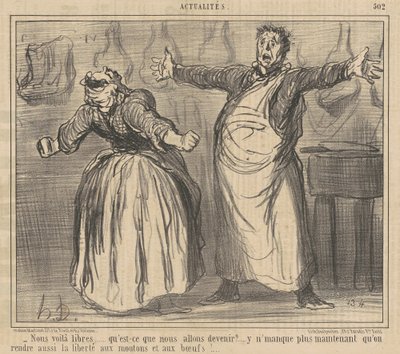 Wij zijn vrij... door Honoré Daumier